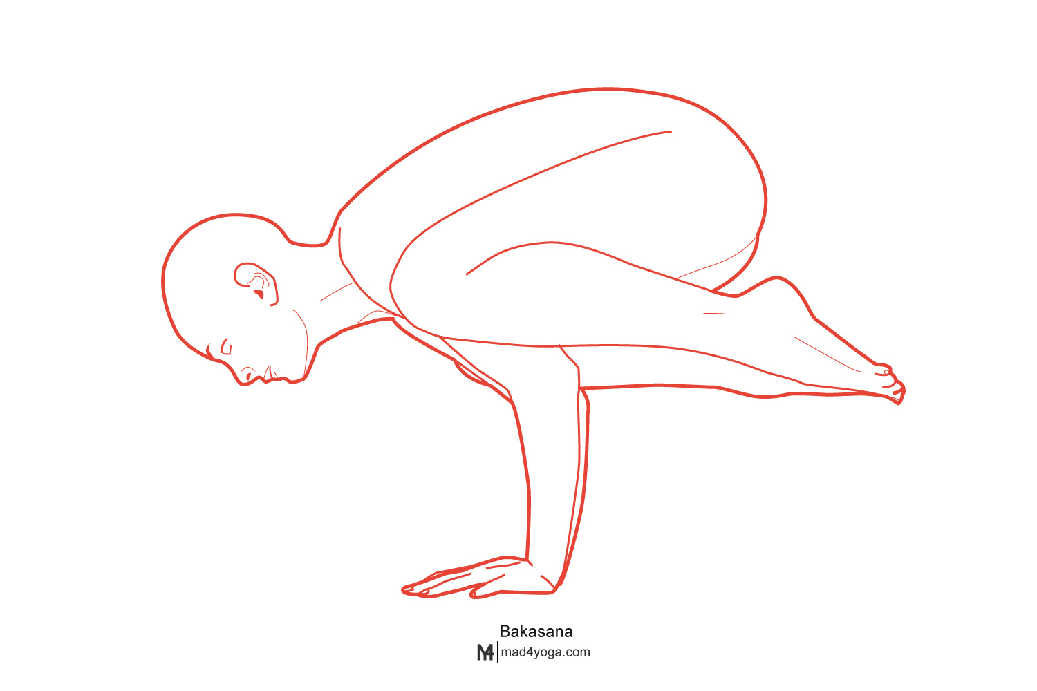 Bakasana Kakasana postura del cuerpo crow pose